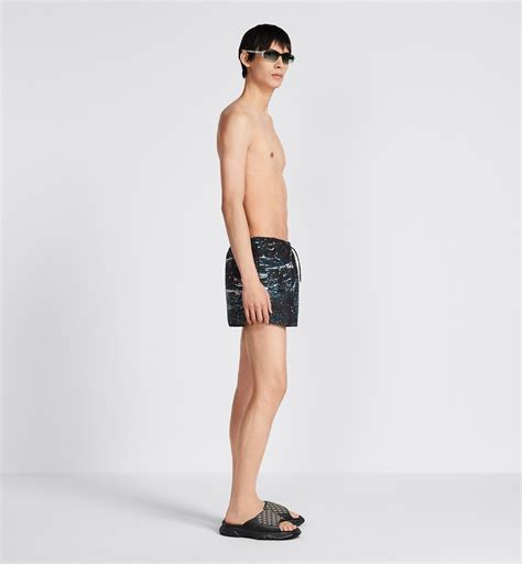 dior swim shorts blue|DIOR AND PARLEY Swim Shorts Blue Dior Oblique Parley .